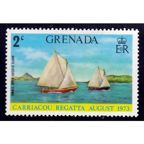 Grenada 1973 Yacht Regatta 2c Mint Hinged Stamp