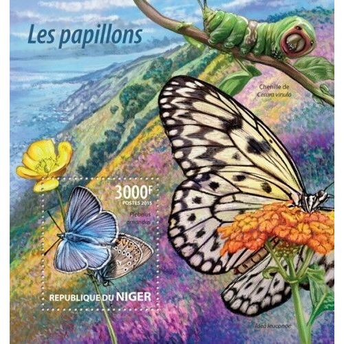 NIGER 2015 SHEET MNH BUTTERFLIES PAPILLONS SCHMETTERLINGEN BORBOLETAS FARFALLE A