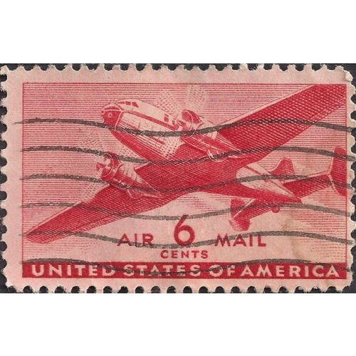 USA, AIR, Mail Aircraft, red 1941, 6c, #2