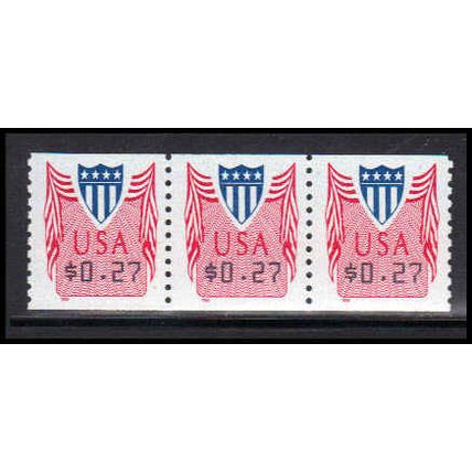 CVP33 27c Shield Very Fine MNH Strip of 3 PA5319