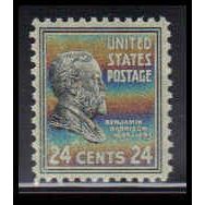 828 24c Benjamin Harrison Fine MNH O4200