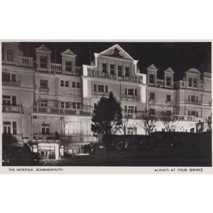 The Norfolk Room Hotel Dorset Bournemouth At Your Service Real Photo Postcard