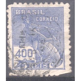 Brazil 1921 - 400r blue - Hermes - used 2