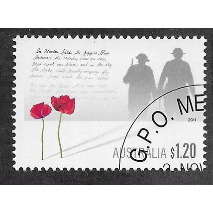 AUS 2011 60c (S/A) 'REMEMBRANCE DAY' (C.T.O) FINE USED (EBID76-525)