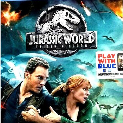 Jurassic World: Fallen Kingdom w/ Slipcover (Blu-ray + DVD, 2018) (L37)
