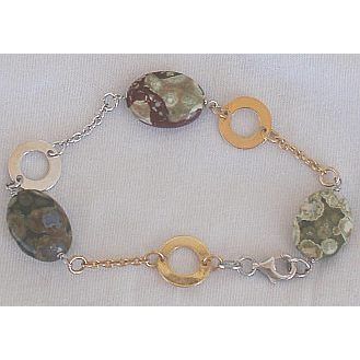 Marble silver bracelet