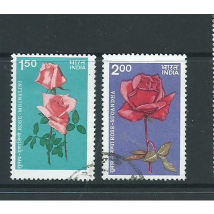 india stamps sg11341sg 1141 used fuset roses flowers