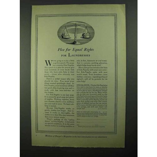 1931 Fels-Naptha Soap Ad - Plea for Equal Rights