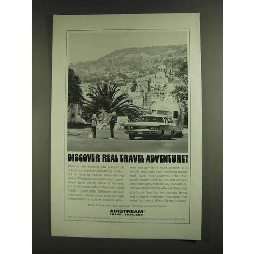 1972 Airstream Travel Trailers Ad - Discover Adventure