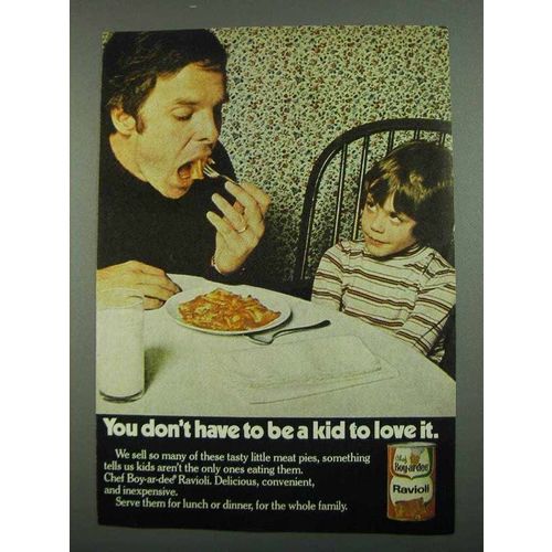 1974 Chef Boy-Ar-Dee Ravioli Ad - Love It