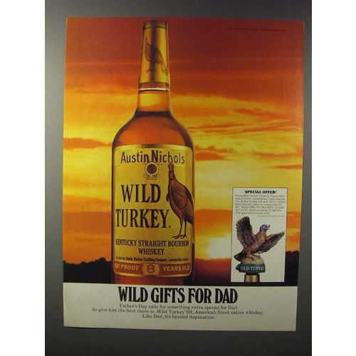 1983 Wild Turkey Bourbon Ad - Wild Gifts for Dad