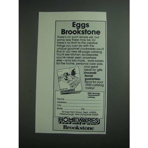 1984 Brookstone Homewares Ad - Eggs Brookstone