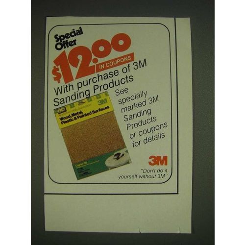 1985 3M Sanding Products Ad - Special offer in coupons