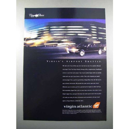1997 Virgin Atlantic Airline Ad - Airport Shuttle