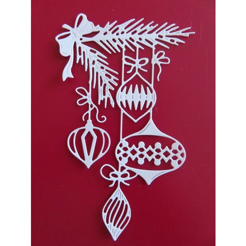 6 x Tattered Lace Die Cuts Art Deco Baubles