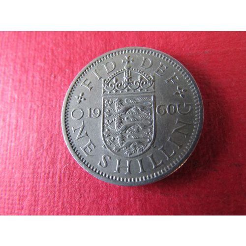 1960 QUEEN ELIZABETH II ENGLISH SHIELD ONE SHILLING FREE POST. (ed) AC
