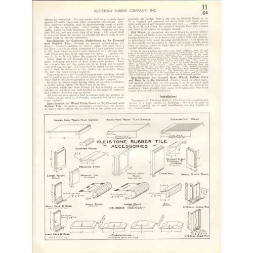 kleistone rubber company 1938 tile flooring walls vintage catalog