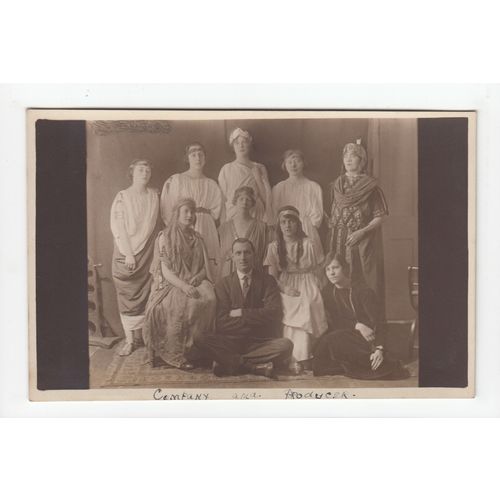 Ladies in Costume with Producer Amateur Theatre Company Postcard J164