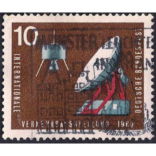 GERMANY, Communications Exhibition, Satellites, brown 1965, 10 Pf, #2