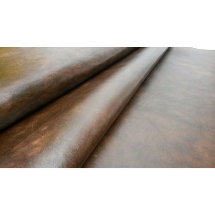 Italian Half Leather Cow Hide Colour Brown Distressed Pull UP (Thick)