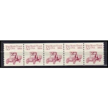 2125 5.5c Star Route Truck Very Fine MNH Dry Gum PNC 1/5 X0393