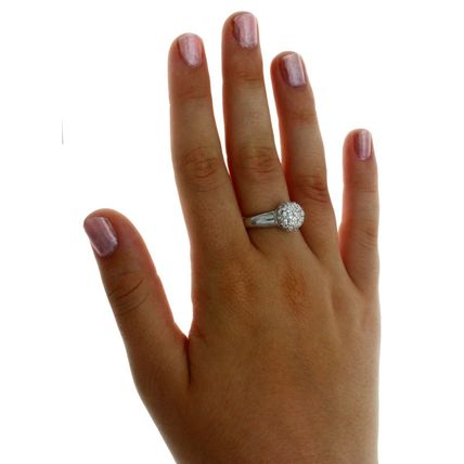 New Real Solid 925 Sterling Silver Fashion Disco 10 mm Dome Ball Pave Ring Band