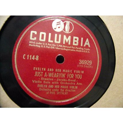 Evelyn and Her Magic Violin-10" 4 LPs-1947-EX/VG. *Columbia C-114