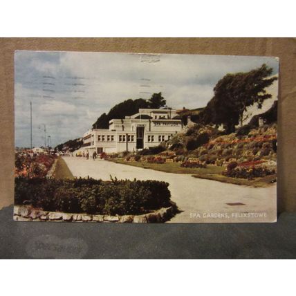 SPA GARDENS, FELIXSTOWE Suffolk. used postcard by J. Salmon 1961 pm =