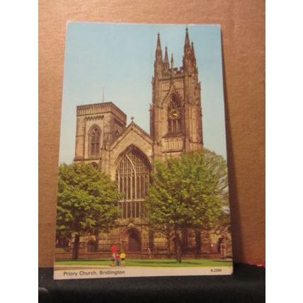 PRIORY CHURCH, BRIDLINGTON, YORKSHIRE used postcard by E T W Dennis 1978 pm =