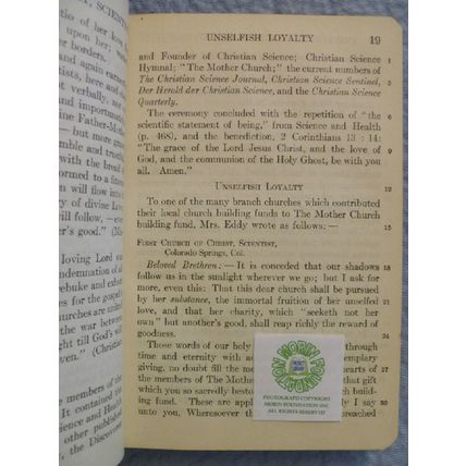 2 ANTIQUARIAN CHRISTIAN SCIENCE BOOKS CHURCH MANUAL & MISCELLANY MARY BAKER EDDY