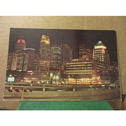 'lights on cincinnati', OHIO, USA used postcard =