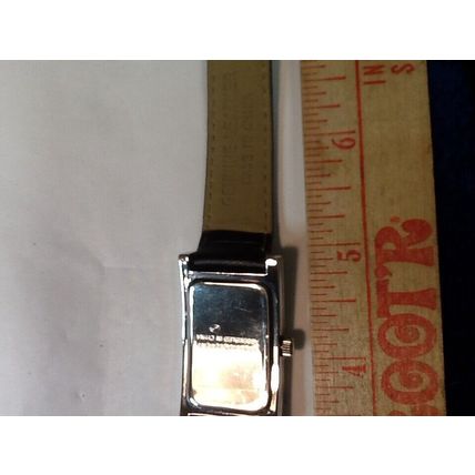 Unisex Artistry Silver Tone Watch, Roman Numerals, Black Leather Band