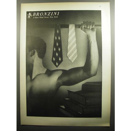 1951 Bronzini Ties Advertisement - photo by Alan Fontaine
