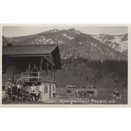 Alpen Gathaus Plezach Austria Real Photo Old Postcard