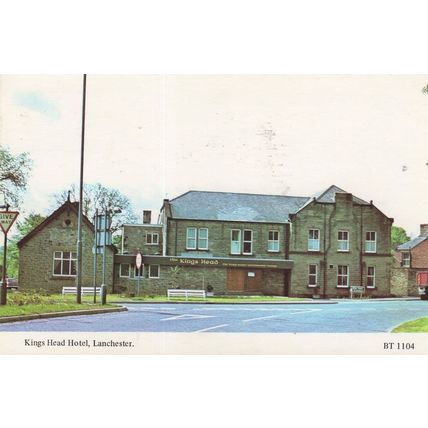 Kings Head Hotel Pub Lanchester County Durham Postcard