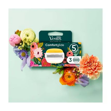 Gillette Venus Rifle Paper Co, 3 Comfortglide Refills [Buy2Get3] [New&Sealed]