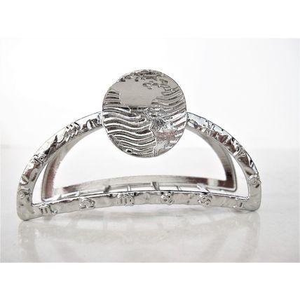 Gold or silver global map metal hair claw clip jaw clip