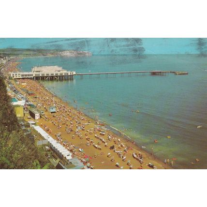 Colour Postcard - Beach, Pier & Culver Cliff Sandown, Isle of Wight, England