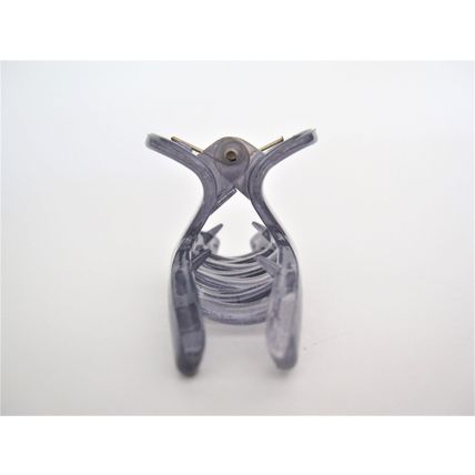 Small blue or gray hair claw clip for fine, thin hair