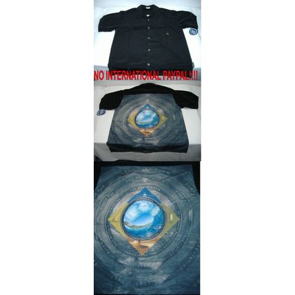 New Mens Rick RIETVELD XL Green Room Black Button Down Camp Shirt $62 Last Units