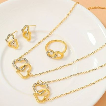 5pcs Earrings + Necklace + Bracelet + Ring Coquette Style Jewelry Set Trendy