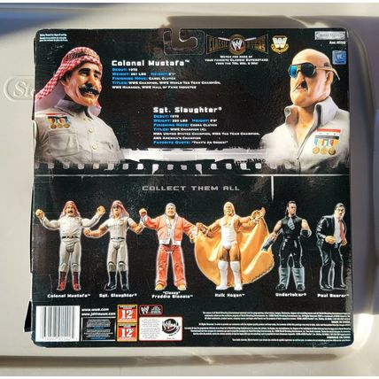 wwe wwf ljn deluxe classic superstars colonel mustafa & sgt slaughter figures