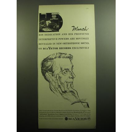 1958 RCA Victor Records Album Ad - Beethoven Eroica Munch Boston Symphony Ad