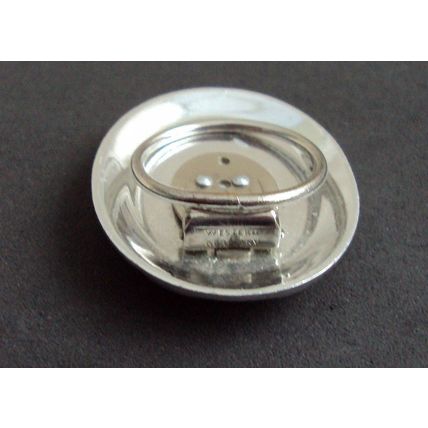 Vintage lucite scarf ring clip palmate leaf design silver tone Germany