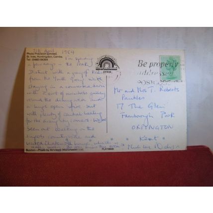 AERIAL VIEW, BUXTON, DERBYSHIRE used postcard Colourmaster 1984 pm =