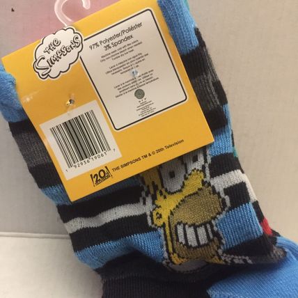 NEW Men's The Simpsons Bart * Homer Crew Socks - Shoe Size 6-12