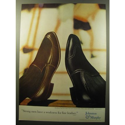 1960 Johnston & Murphy Boxer Top Shoes Ad - Strong men have a weakness