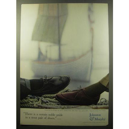 1960 Johnston & Murphy Vikings Shoes Ad - There is a certain noble pride