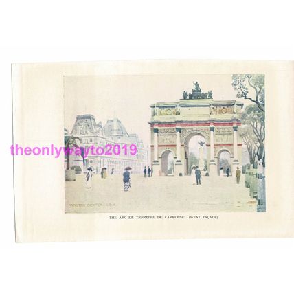 Arc de Triomphe de Carrousel, Paris, France, Book Illustration, c1918