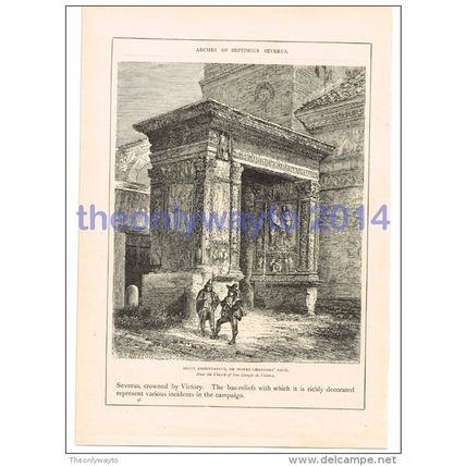 Arcus Argentarius, Rome, Italy, Book Illustration (Print), c1870
